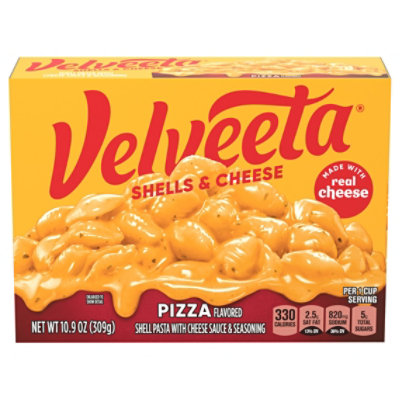 Velveeta Pizza Flavored Shells & Cheese With Shell Pasta Cheese Sauce And Seasoning 10.9 Oz Box - 10.9 OZ - Image 1