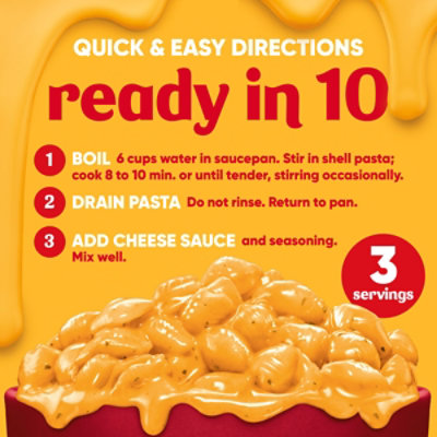 Velveeta Pizza Flavored Shells & Cheese with Shell Pasta Cheese Sauce and Seasoning - 10.9 Oz - Image 2