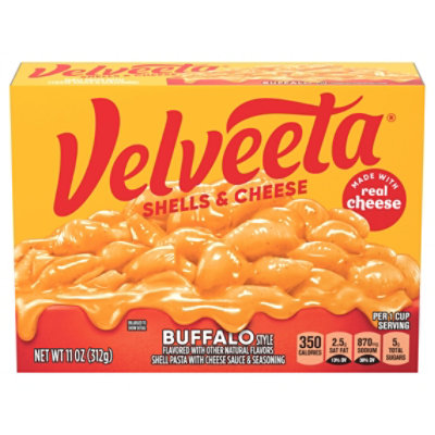 Velveeta Buffalo Style Shells & Cheese With Shell Pasta, Cheese Sauce And Seasoning, 11 Oz Box - 11 OZ - Image 3