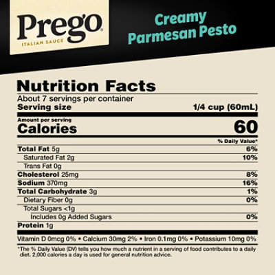 Prego Creamy Parmesan Pesto Pasta Sauce - 14.5 Oz - Image 3