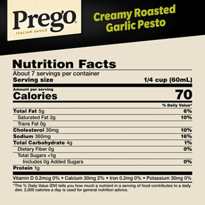 Prego Creamy Roasted Garlic Pesto Pasta Sauce - 14.5 Oz - Image 3