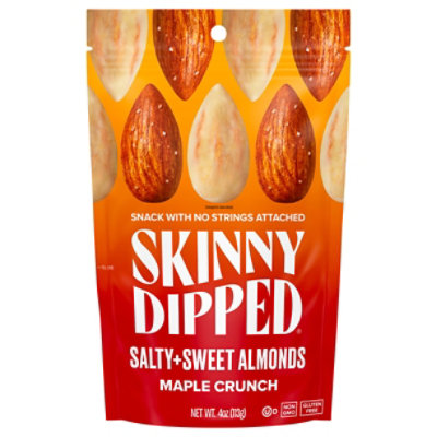 SkinnyDipped Salty & Sweet Maple Crunch Almonds Pouch - 4 Oz