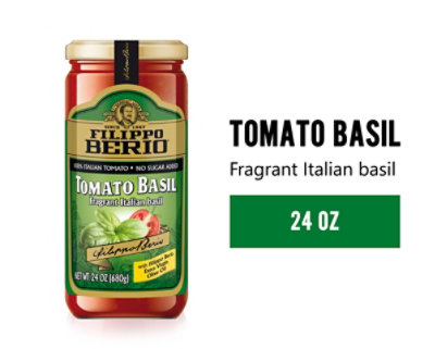 Filippo Berio Basil Pasta Sauce - 24 OZ - Image 1