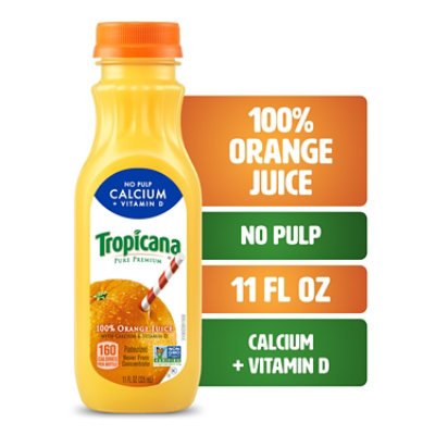 Tropicana Pure Premium Original No Pulp 100% Orange Juice With Calcium  11 Fz - 11 FZ - Image 1