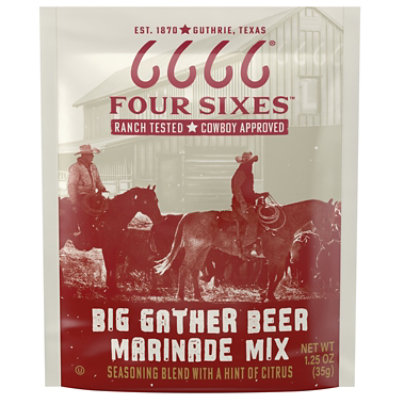 Four Sixes Big River Beer Marinade Mix 1.25oz - 1.25 OZ - Image 3