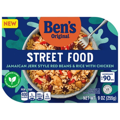Ben's Original Street Food Jamaican Jerk Style Beans & Rice with Chicken Prepared Entree - 9 Oz​​ - Image 2