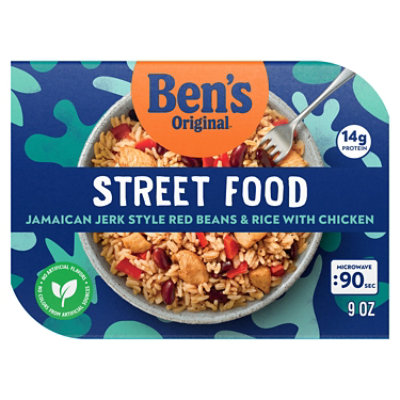Ben's Original Street Food Jamaican Jerk Style Beans & Rice with Chicken Prepared Entree - 9 Oz​​ - Image 1