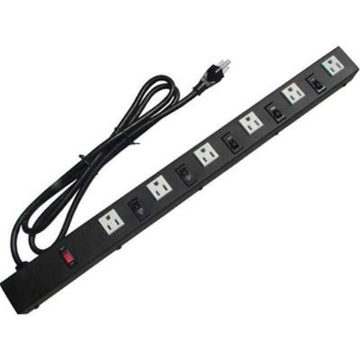 E-dustry 24 in. 6 Outlet Metal Power Strip - Image 1