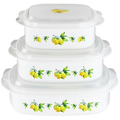 Reston Lloyd 6pc Microwave Set Fresh Lemons - Image 1