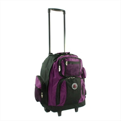 Transworld Roll-Away Deluxe Rolling Backpack- Purple - Image 1