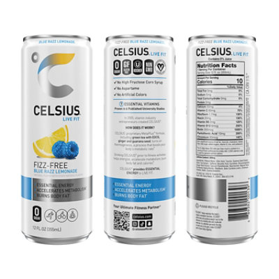 Celsius Blue Razz Lemonade 12fz - 12 FZ - Image 2