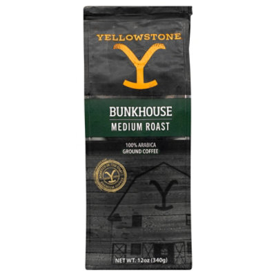 Yellowstone Bunkhouse Medium Roast Coffee - 12 Oz - Image 1