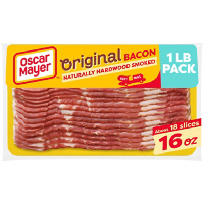 Oscar Mayer Original Naturally Hardwood Smoked Bacon - 16 Oz - Image 1