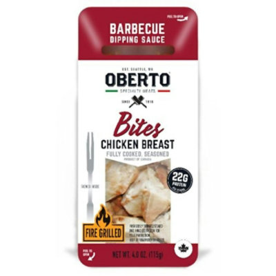 Oberto Fully Cooked Seasoned BBQ Chicken Breast Skewers - 4 Ounce (Pack of 30) - Image 1