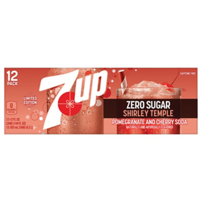 7UP Shirley Temple Zero Sugar Soda Cans - 12-12 Oz - Image 3