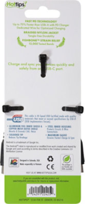 Hottips Usb If Certified Type C To Type C Power Delivery Charge & Sync Cable 4ft - EA - Image 3