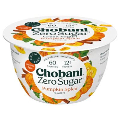 Chobani Zero Sugar Nonfat Greek Yogurt Limited Batch Pumpkin Spice 5.3oz - 5.3 OZ - Image 3