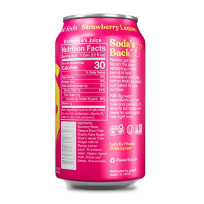 Poppi Strawberry Lemon Prebiotic Soda - 12 Fl. Oz. - Image 2