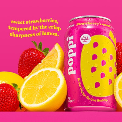 Poppi Strawberry Lemon Prebiotic Soda - 12 Fl. Oz. - Image 4