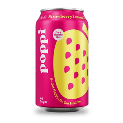 Poppi Strawberry Lemon Prebiotic Soda - 12 Fl. Oz. - Image 1