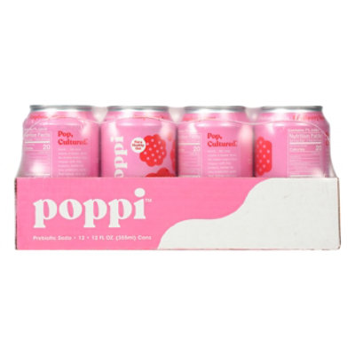 Poppi Raspberry Rose Prebiotic Soda - 12-12 Fl. Oz. - Image 3