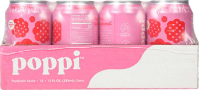 Poppi Raspberry Rose Prebiotic Soda - 12-12 Fl. Oz. - Image 4