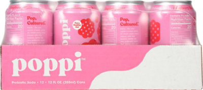 Poppi Raspberry Rose Prebiotic Soda - 12-12 Fl. Oz. - Image 2