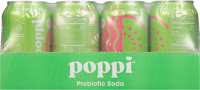 Poppi Watermelon Prebiotic Soda - 12-12 Fl. Oz. - Image 1