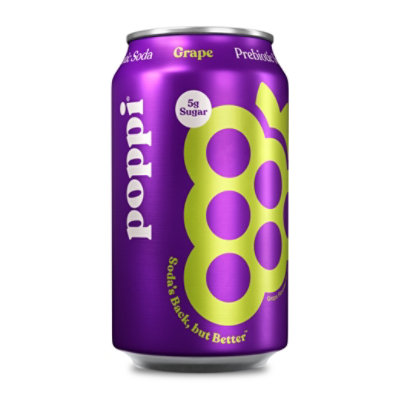 Poppi Grape Prebiotic Soda - 12 Fl. Oz. - Image 1