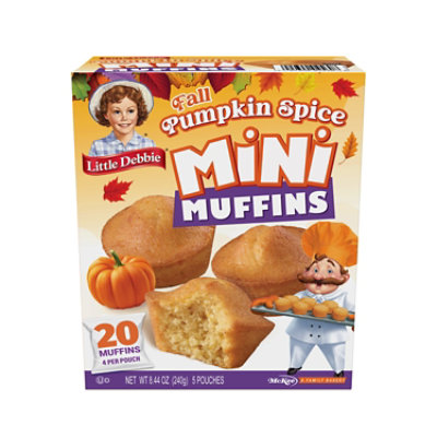 Little Debbie Mini Muffins Pumpkin Spice Carton 8.44 Oz - 8.44 OZ - Image 2