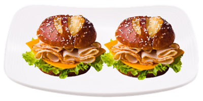 ReadyMeals Turkey Pretzel Duo Sandwich Ready2Eat - Each - Image 1