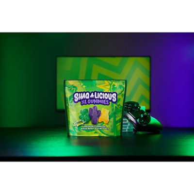 Shaq-a-licious Sour Gummies Pouch Pineapple Mixed Berry & Green Watermelon Flavors - 11.8 Oz - Image 5