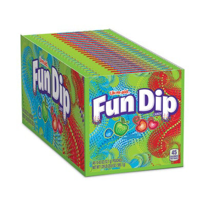 Lik-m-aid Candy, Assorted Flavors, 0.43 oz Pouches, 48/Box - Image 1