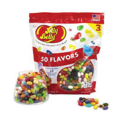 Jelly Belly 50 Flavors Jelly Beans Assortment, 3 lb Standup Bag - Image 1