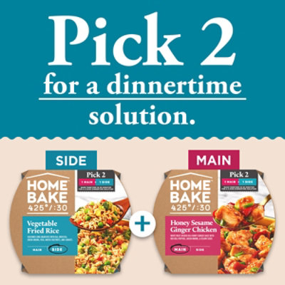 HomeBake 425°/:30 Vegetable Fried Rice Frozen Side - 19.4 Oz - Image 2
