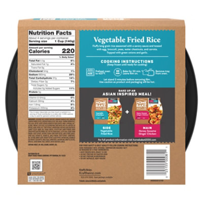 HomeBake 425°/:30 Vegetable Fried Rice Frozen Side - 19.4 Oz - Image 3