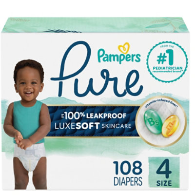 Pampers Pure Protection Diapers Base Version 14x 4 Maxi - 108 Count - Image 1