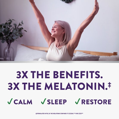 Zzzquil Pure Zzzs Triple Action, 6mg Melatonin Gummies, 3x Melatonin Sleep Aid With Ashwagandha, Cal - 60 CT - Image 4