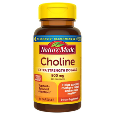 Nature Made Choline Capsules 800mg Extra Strength - 60 CT - Image 3