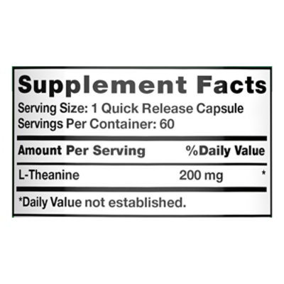 Nature's Truth L-theanine 200mg - 60 CT - Image 2