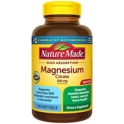 Nature Made Magnesium Citrate 250 Mg Softgels - 120 CT - Image 1