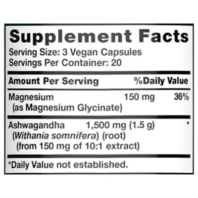 Nature's Truth Magnesium Glycinate Plus Ashwagandha - 60 CT - Image 2