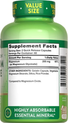 Nature's Truth Magnesium Glycinate Capsules - 120 CT - Image 2