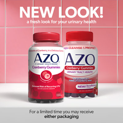 AZO Cranberry Urinary Tract Health Supplement Gummies - 72 Count - Image 4