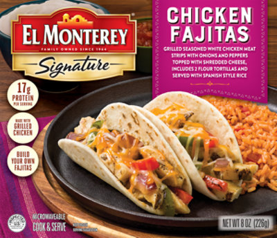 El Monterey Signature Chicken Fajita 8 Oz Frozen Entree - 8 OZ - Image 2