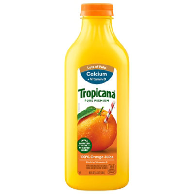 Tropicana Pure Premium 100% Orange Juice Original Lots of Pulp with Calcium and Vitamin D - 46 Fl. Oz. - Image 4