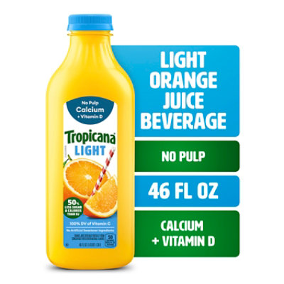 Tropicana Light Orange Juice Beverage No Pulp with Calcium and Vitamin D - 46 Fl. Oz. - Image 2