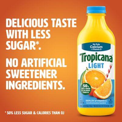 Tropicana Light Orange Juice Beverage No Pulp with Calcium and Vitamin D - 46 Fl. Oz. - Image 3