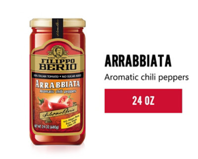 Filippo Berio Arrabbiata Pasta Sauce 24oz - 24 OZ - Image 1