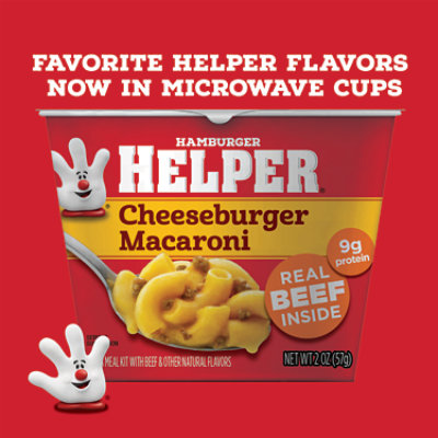 Hamburger Helper Pasta Cheeseburger Macaroni, Microwave Cup, 2 Oz. - 2 OZ - Image 5